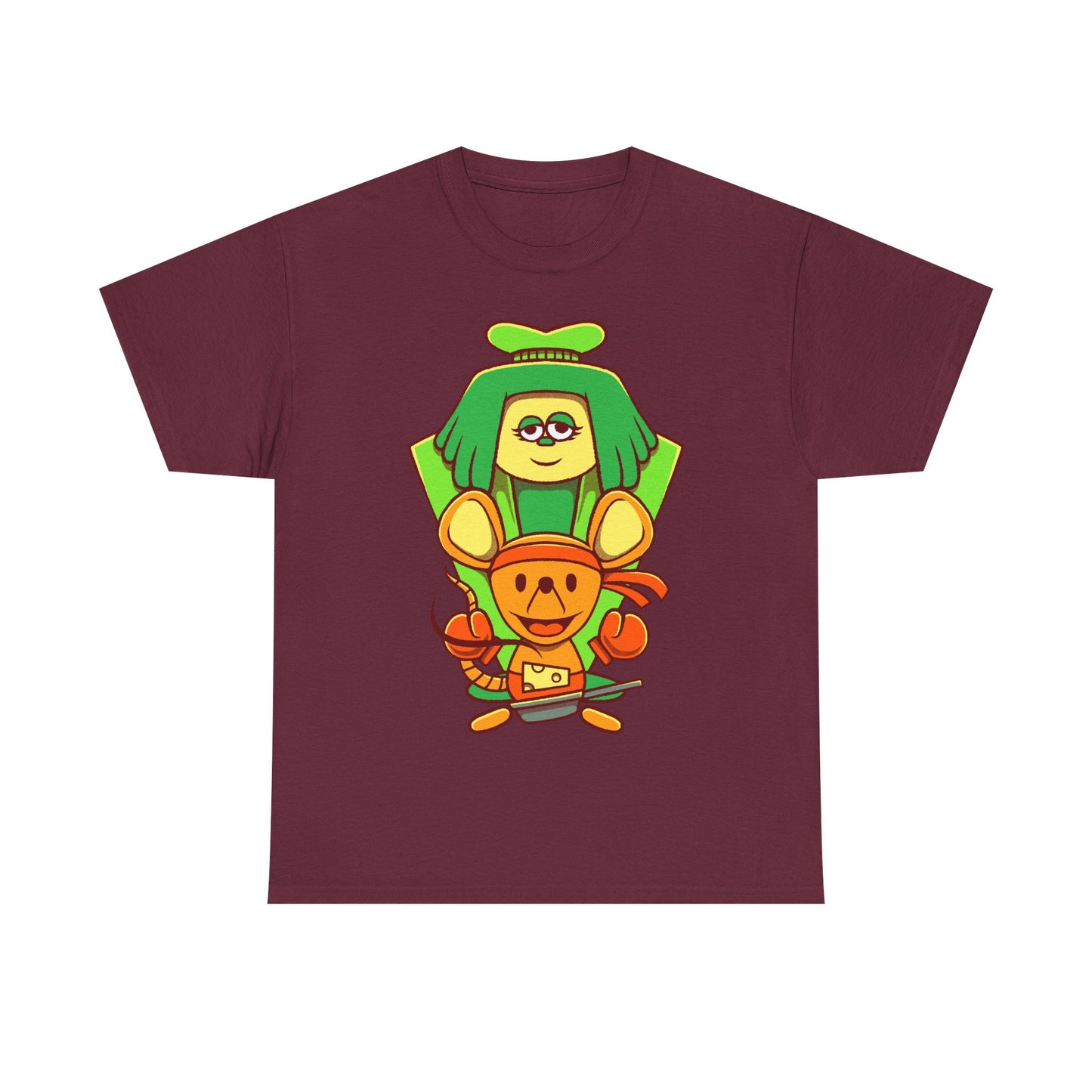 Green & Orange Seven Flowers t-shirt inspired by Deltarune Chapter 5 featuring two iconic flower characters connected to Undertale SOUL lore and the Flower Kingdom.