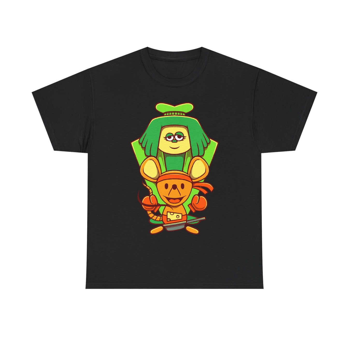 Green & Orange Seven Flowers t-shirt inspired by Deltarune Chapter 5 featuring two iconic flower characters connected to Undertale SOUL lore and the Flower Kingdom.