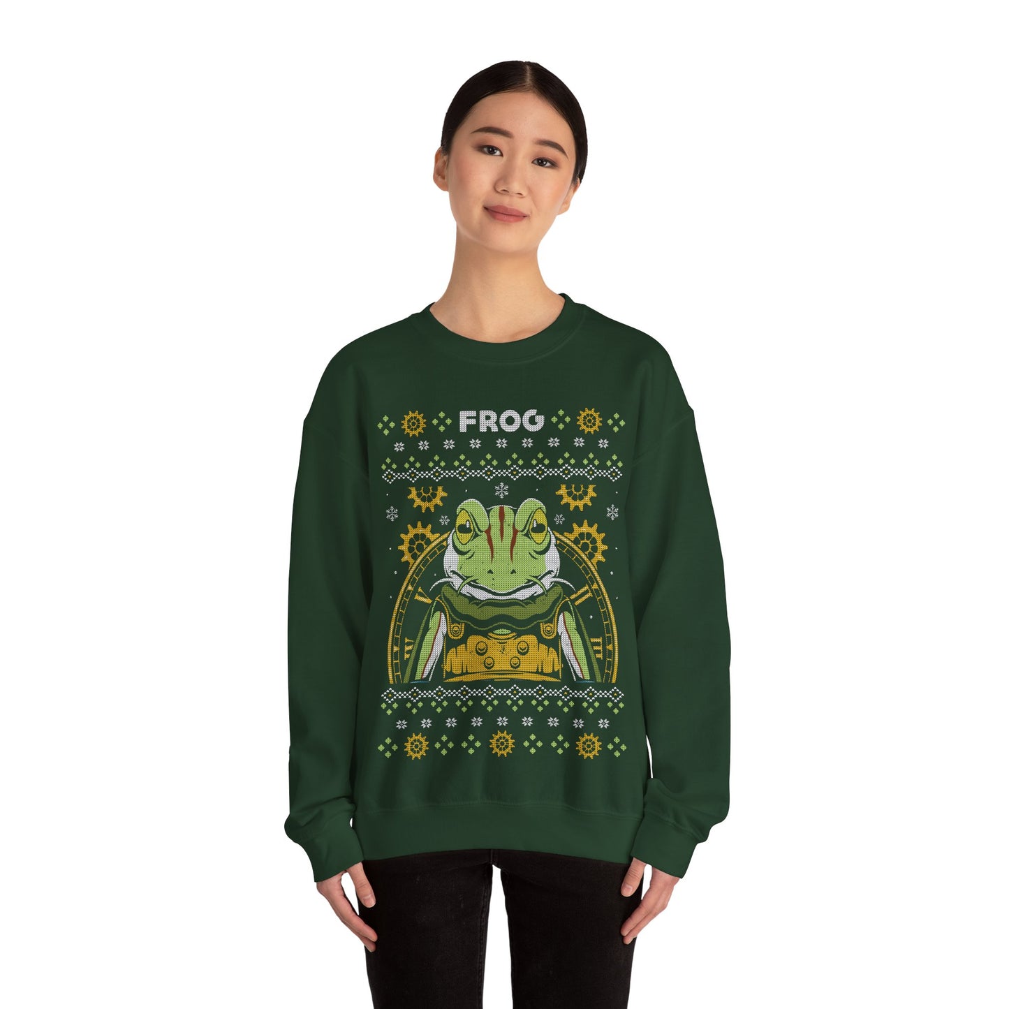 Gamer crewneck sweatshirt inspired by Glenn (Frog) from Chrono Trigger rpg - jrpg video game in ugly christmas sweater art style.

frog chrono trigger video game merch, chrono trigger video game xmas sweater, chrono trigger rpg video game merch, chrono trigger glenn frog knight xmas hoodie, chrono trigger frog christmas ugly sweater sweatshirt crewneck, chrono trigger rpg video game crewneck, chrono trigger retrogaming merch, chrono trigger retrogaming xmas crewneck, crono chrono trigger merch, robo chrono