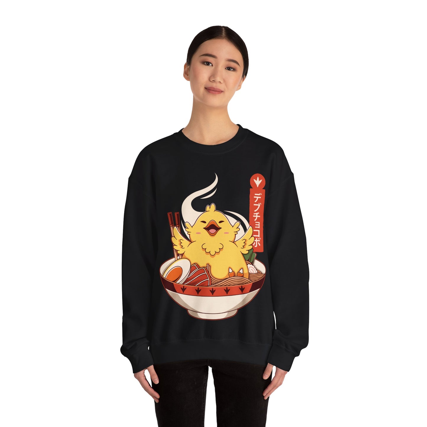 Fat Chocobo Ramen Final Fantasy VII - FFXIV Unisex Crewneck Sweatshirt