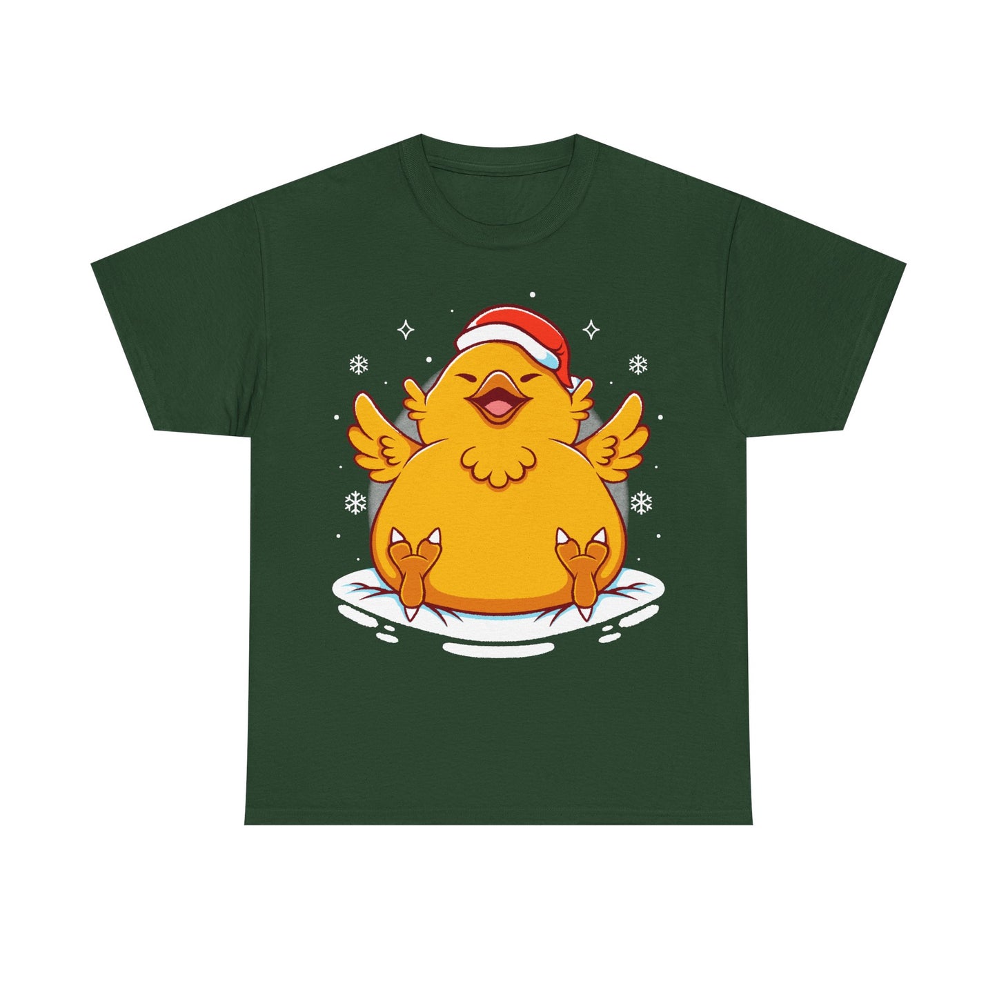 Gamer t-shirt inspired by fat chocobo from Final Fantasy series sitting adorably in the snow while wearing a Santa hat in cute kawaii art style. Perfect shirt for Final Fantasy video games Fans (Final Fantasy VII, Final Fantasy VII Rebirth, Final Final Fantasy XIV, FFXIV, FF14, FFVII, Final Fantasy VIII, Final Fantasy IX) and christmas cozy holiday vibes.

final fantasy christmas t-shirt, final fantasy xmas t-shirt, final fantasy fat chocobo christmas t-shirt, final fantasy fat chocobo xmas tee