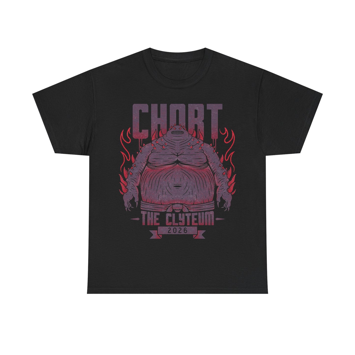 Final Fantasy XIV Chort t-shirt featuring the fan favorite Voidsent boss from The Clyteum and his iconic rolling battle pose.