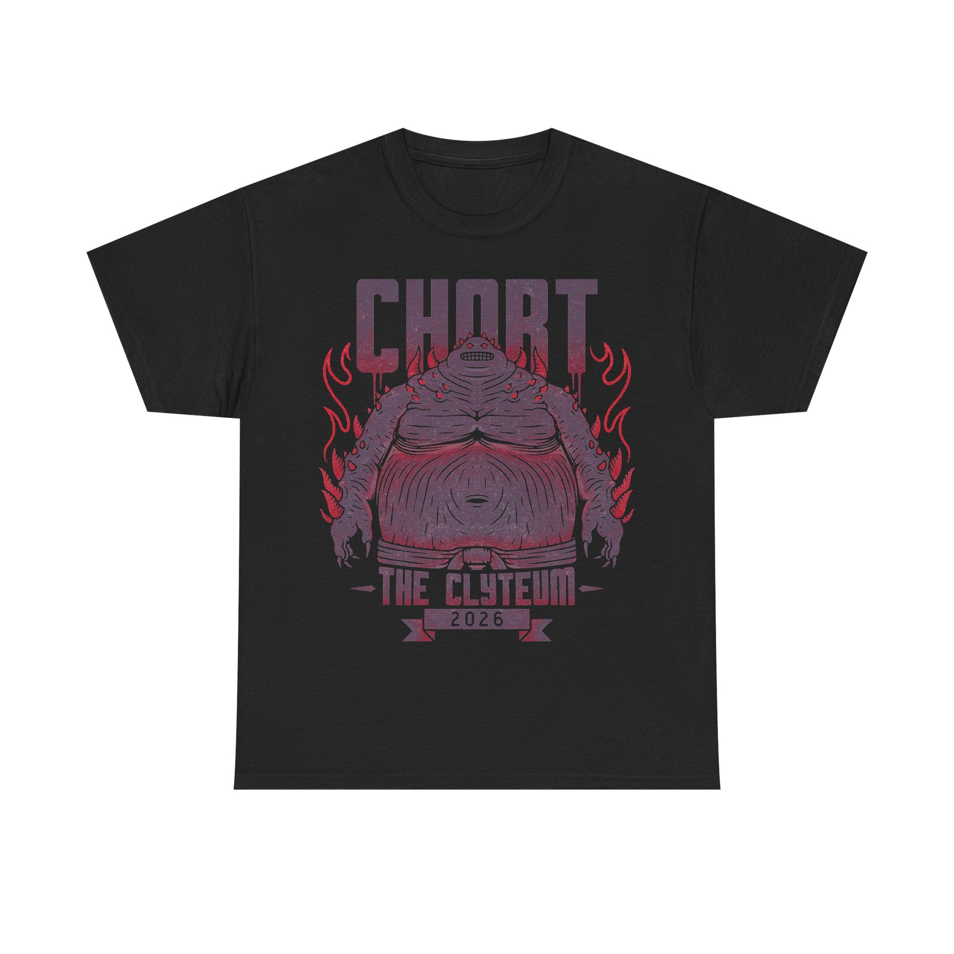 Final Fantasy XIV Chort t-shirt featuring the fan favorite Voidsent boss from The Clyteum and his iconic rolling battle pose.