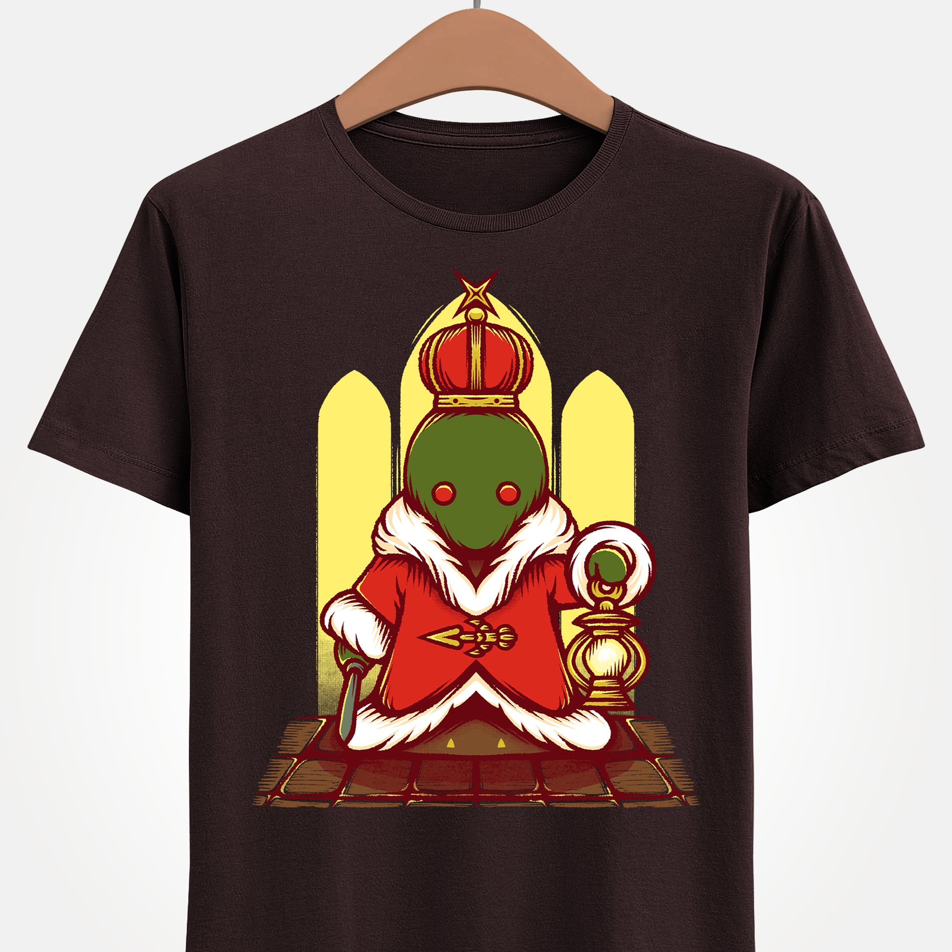 Tonberry King Final Fantasy XIV t-shirt featuring the Wanderer’s Palace dungeon final boss from FF14 MMORPG video game.