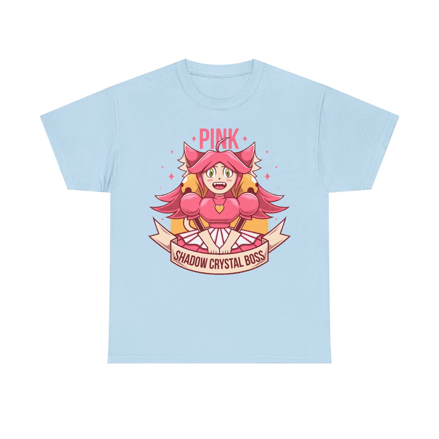 Mad Mew Mew t-shirt inspired by the Pink Shadow Crystal Secret Boss from Deltarune Chapter 5 and the iconic Undertale character.