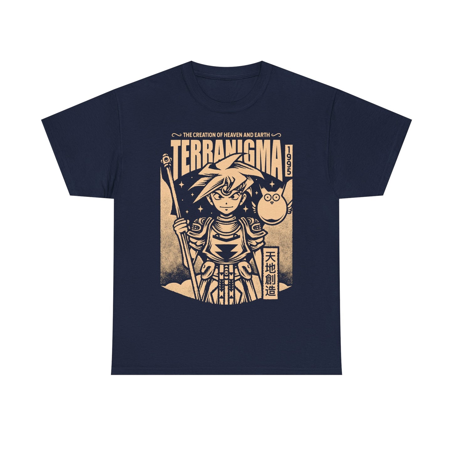 Gamer t-shirt inspired by Ark and Yomi from Terranigma video game from quintet trilogy which included Soul Blazer, Illusion of Gaia (Illusion of Time) and Terranigma action RPG video games.