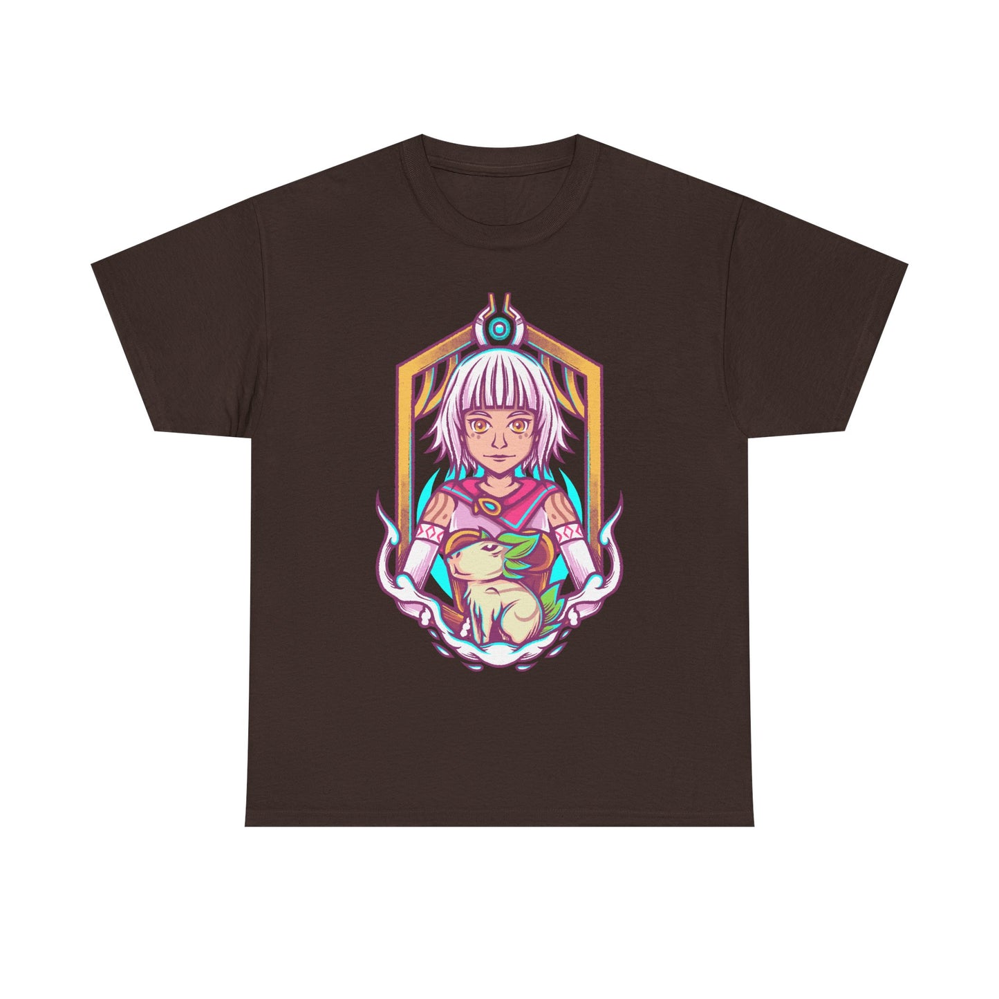 Juno and Cabbage Alabaster Dawn t-shirt inspired by the indie action RPG video game from the creators of CrossCode.