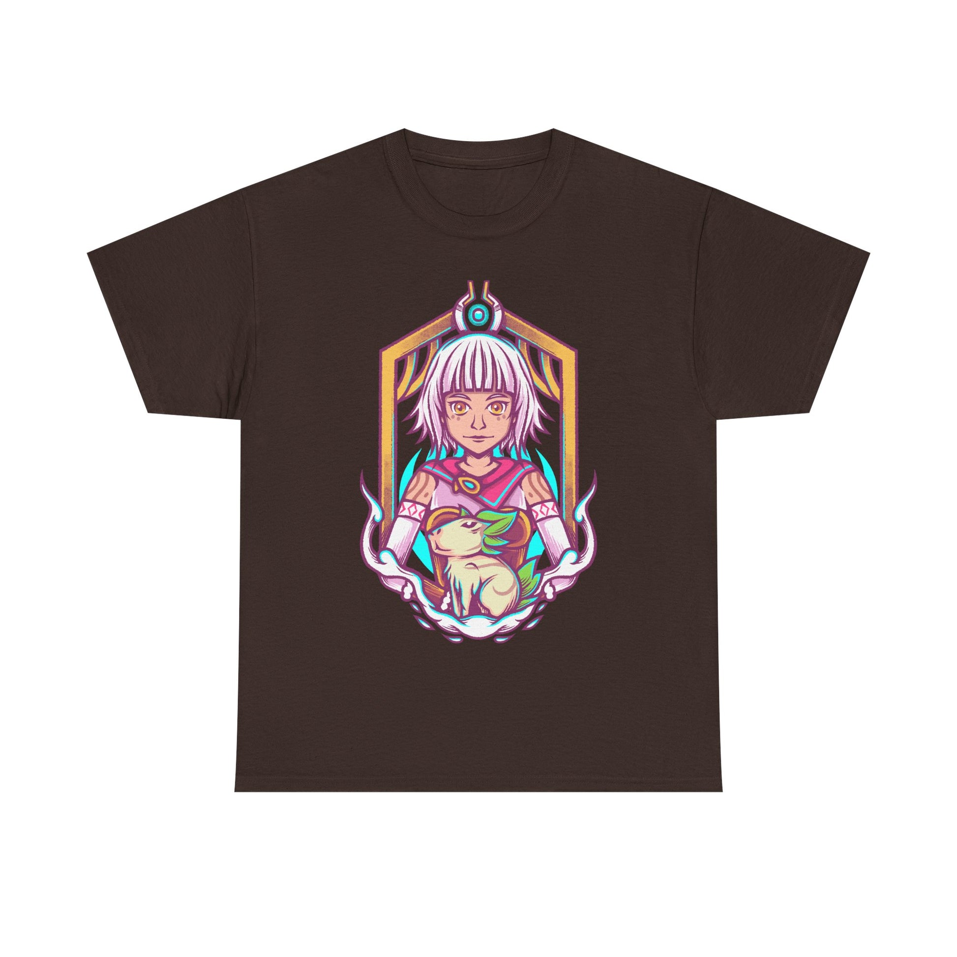Juno and Cabbage Alabaster Dawn t-shirt inspired by the indie action RPG video game from the creators of CrossCode.