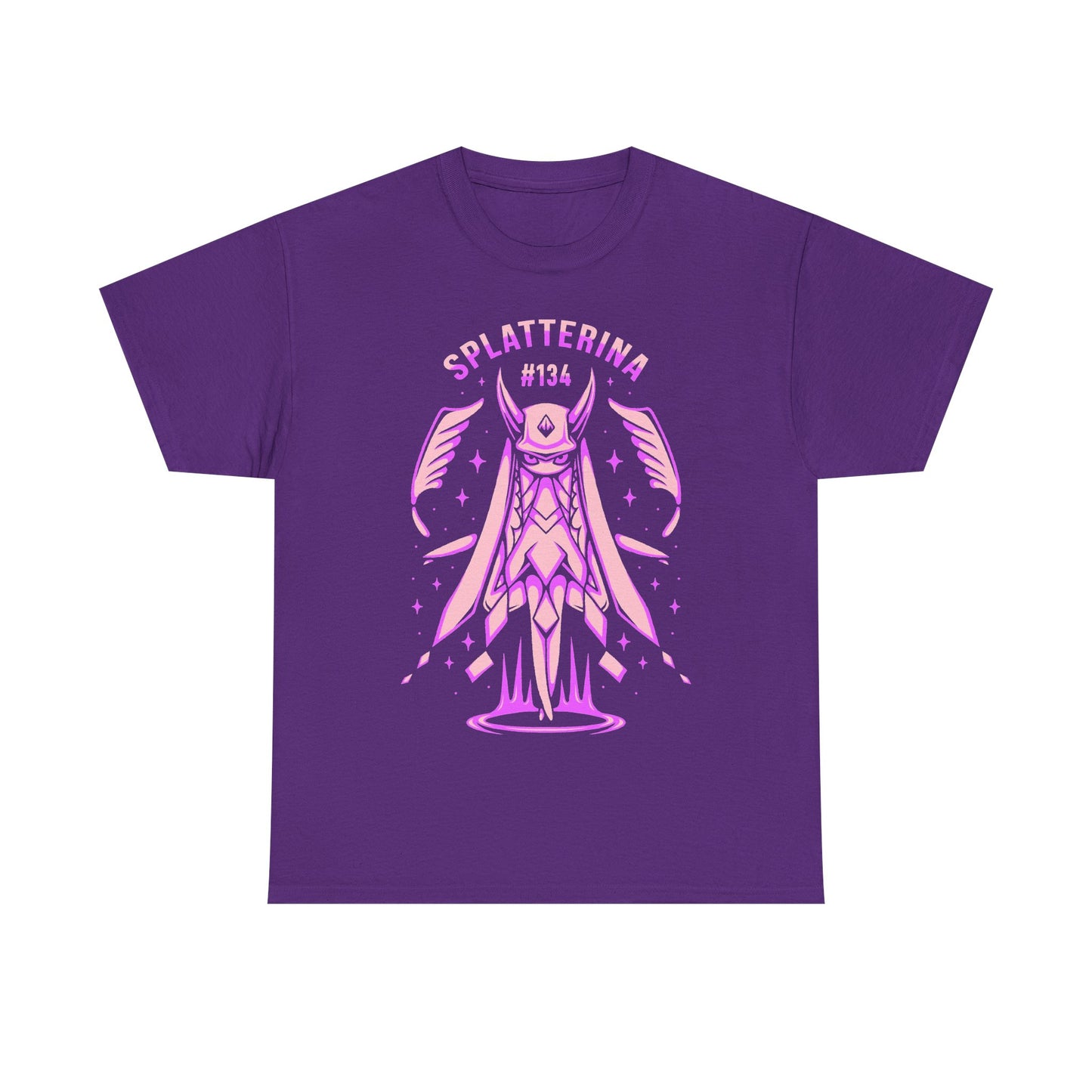 Palworld Splatterina Crimson Butcher t-shirt featuring the Dark Pal and her distinctive red, black and white yandere inspired character design.