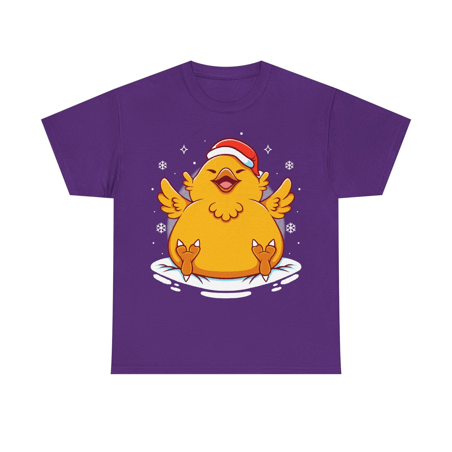 Gamer t-shirt inspired by fat chocobo from Final Fantasy series sitting adorably in the snow while wearing a Santa hat in cute kawaii art style. Perfect shirt for Final Fantasy video games Fans (Final Fantasy VII, Final Fantasy VII Rebirth, Final Final Fantasy XIV, FFXIV, FF14, FFVII, Final Fantasy VIII, Final Fantasy IX) and christmas cozy holiday vibes.

final fantasy christmas t-shirt, final fantasy xmas t-shirt, final fantasy fat chocobo christmas t-shirt, final fantasy fat chocobo xmas tee