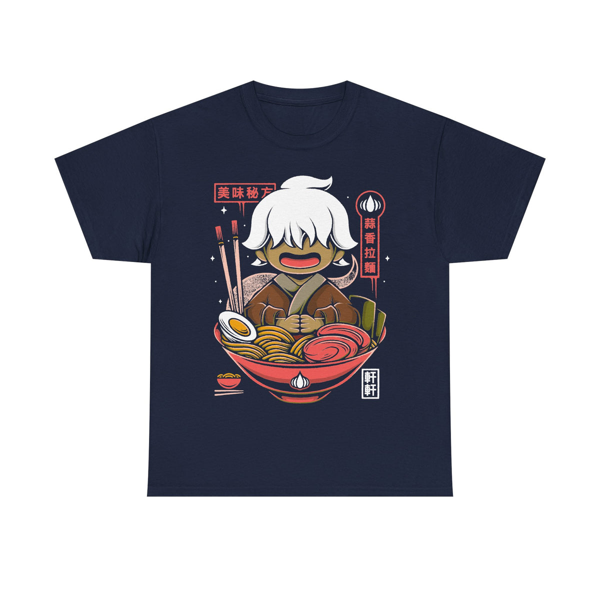 Nine Sols Shuanshuan noodle bowl t-shirt with garlic themed details
