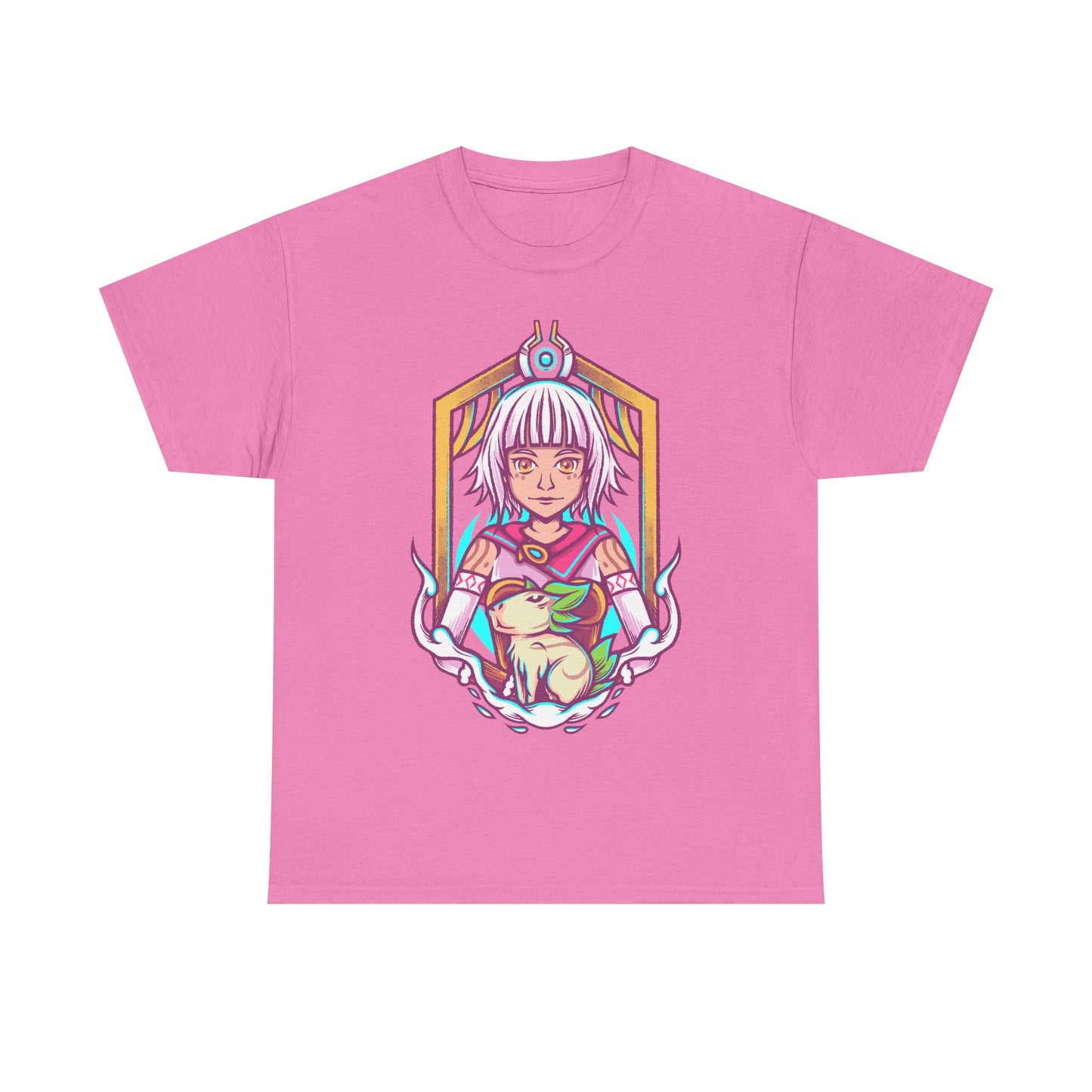 Juno and Cabbage Alabaster Dawn t-shirt inspired by the indie action RPG video game from the creators of CrossCode.