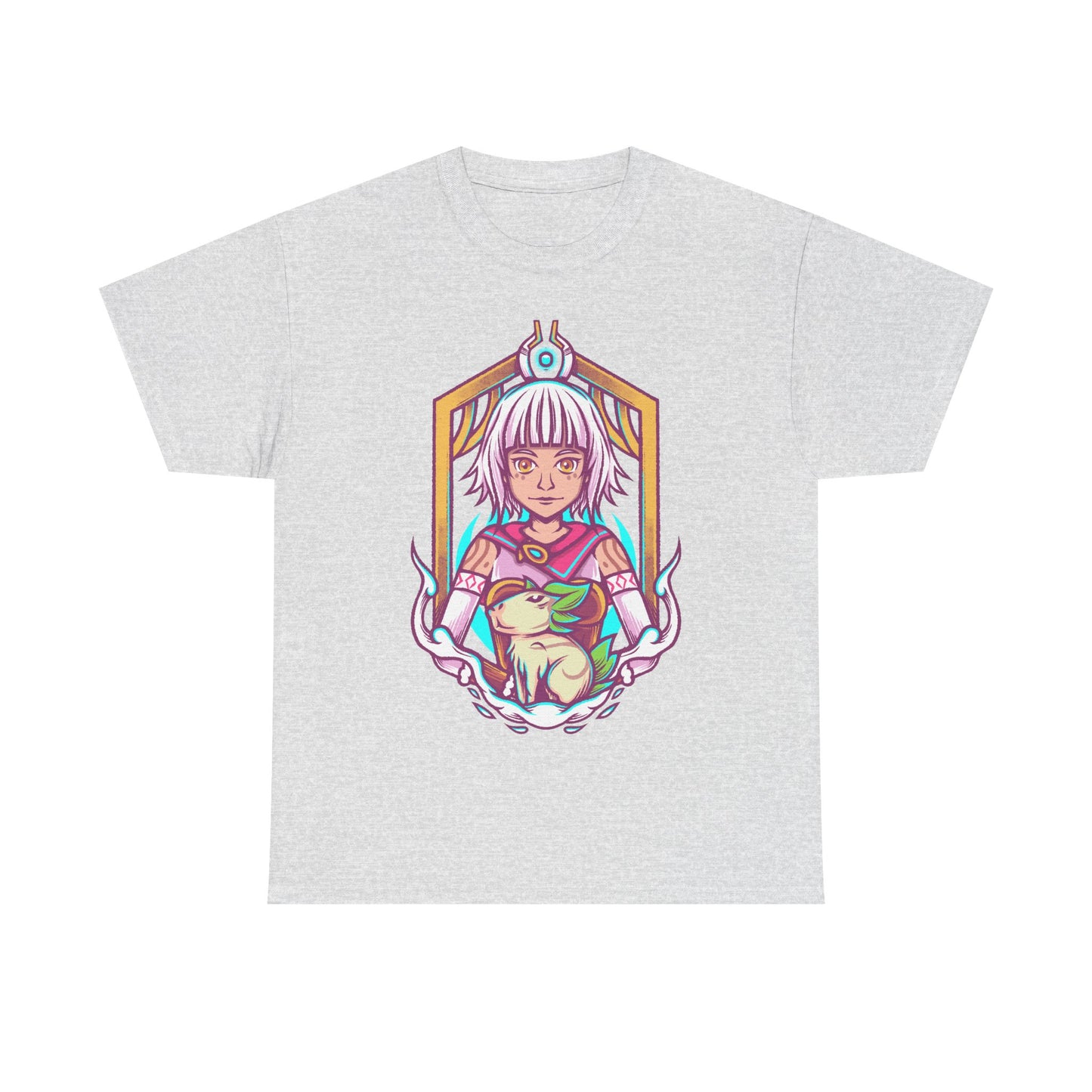 Juno and Cabbage Alabaster Dawn t-shirt inspired by the indie action RPG video game from the creators of CrossCode.