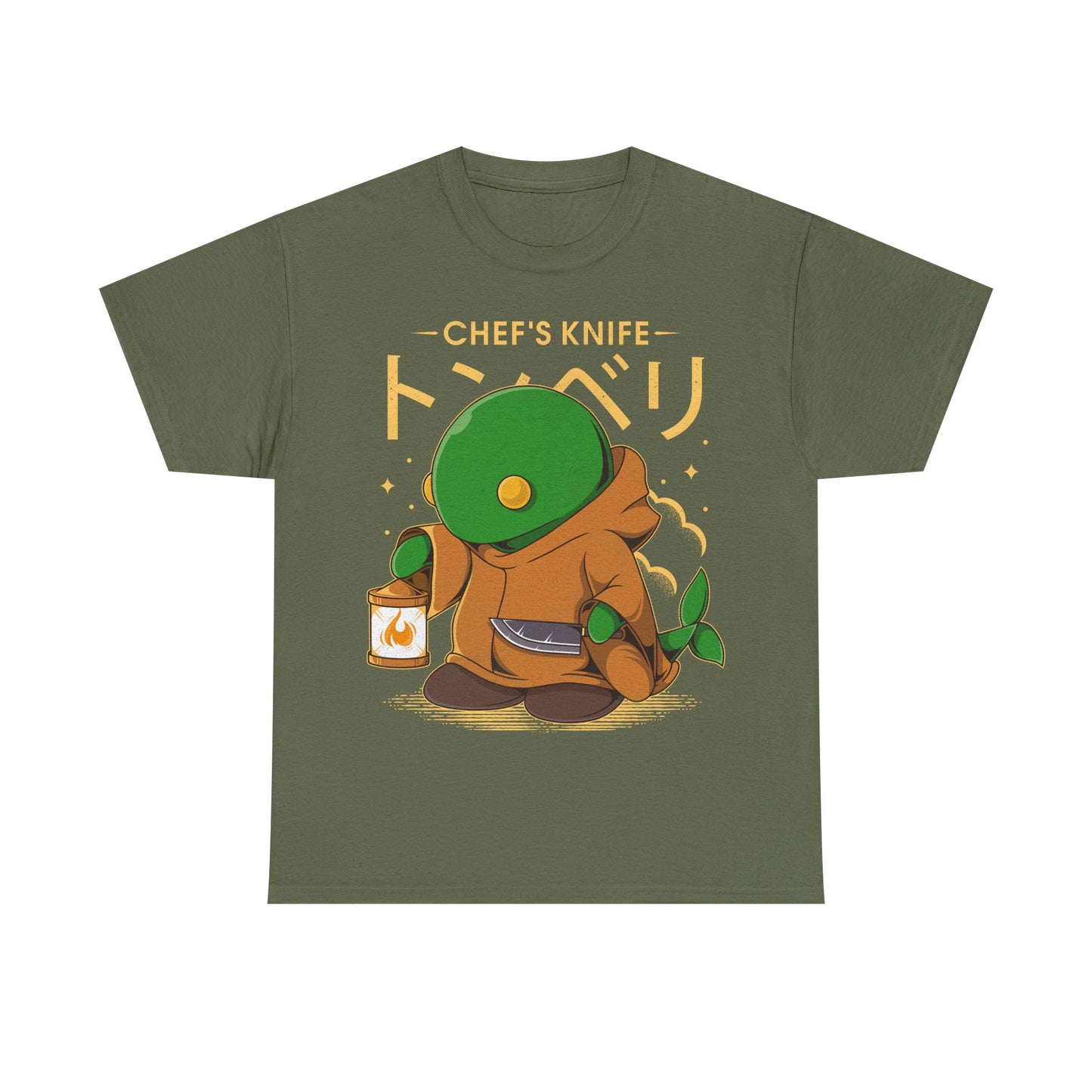 Gamer T-shirt inspired by Tonberry from Final Fantasy video games using Chef's Knife skill. Perfect shirt for Final Fantasy video games fans (Final Fantasy VII, Final Fantasy VII Rebirth, Final Final Fantasy XIV, FFXIV, FF14, FFVII, Final Fantasy VIII, Final Fantasy IX).

cloud strife t-shirt, aerith gainsborough t-shirt, final fantasy vii rebirth t-shirt, barret wallace t-shirt, red xiii, red xiii t-shirt, nanaki, nanaki t-shirt, final fantasy clothing, final fantasy tonberry t-shirt, final fantasy shirt