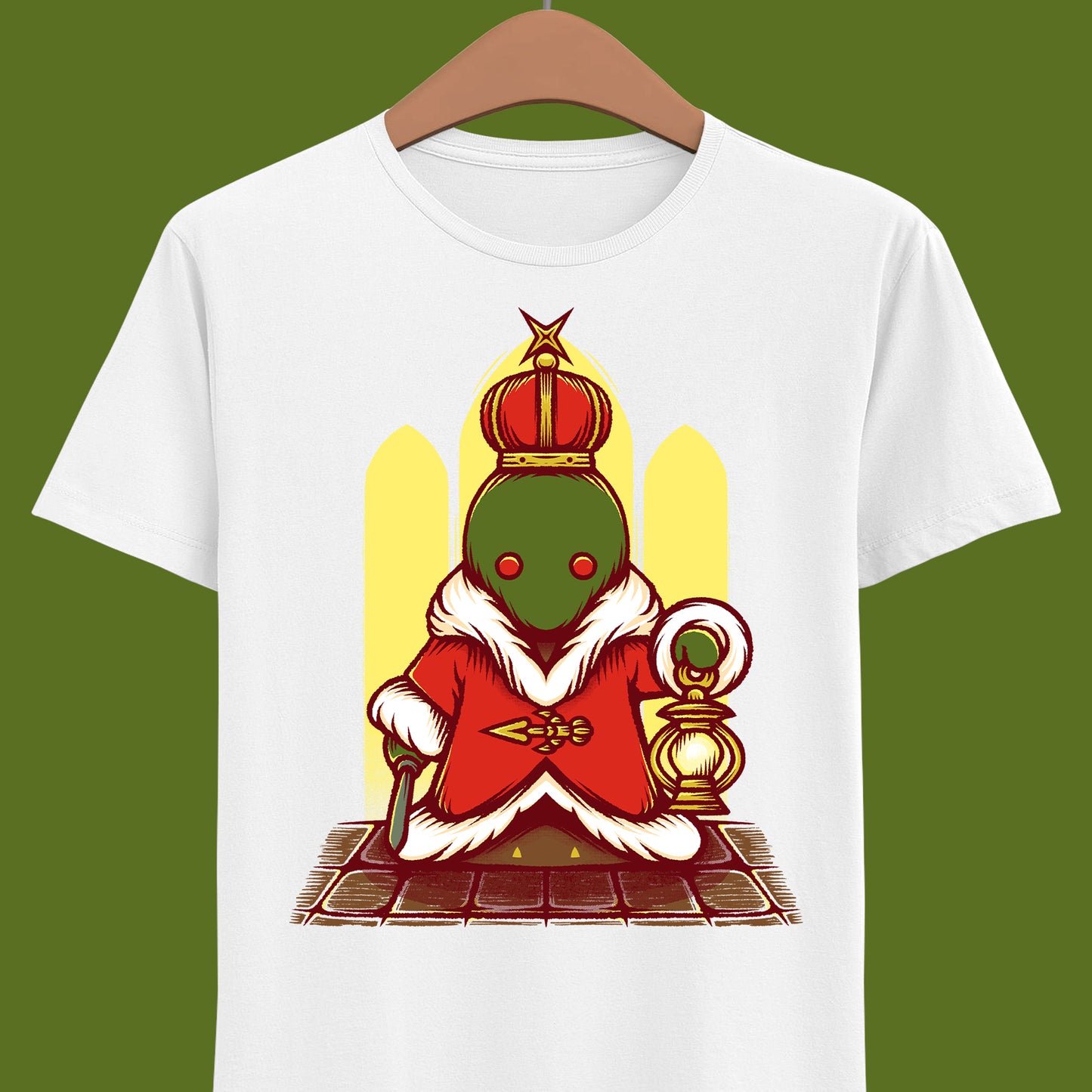 Tonberry King Final Fantasy XIV t-shirt featuring the Wanderer’s Palace dungeon final boss from FF14 MMORPG video game.