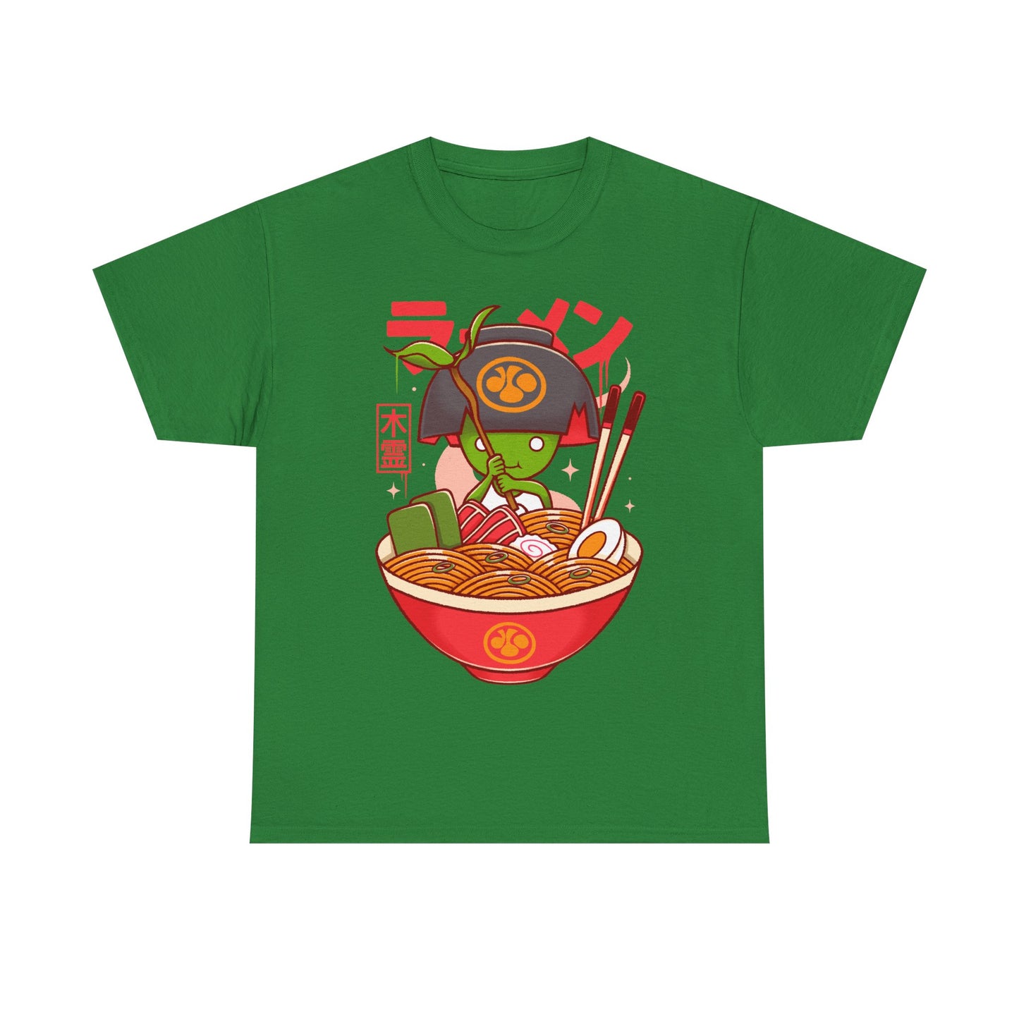 Nioh 3 t-shirt inspired by the action RPG and soulslike video game series, featuring Kodama, green tree spirit from the Nioh games inside a noodles ramen bowl in japanese art style. This unisex gamer shirt celebrates Nioh 3 with a design rooted in Japanese folklore, yokai mythology, and samurai fantasy. High-quality video game merch made for gamers, collectors, and fans of Nioh, Nioh 2, Nioh 3 and dark fantasy action RPGs. Perfect gaming t-shirt for soulslike fans and Japanese mythology lovers.