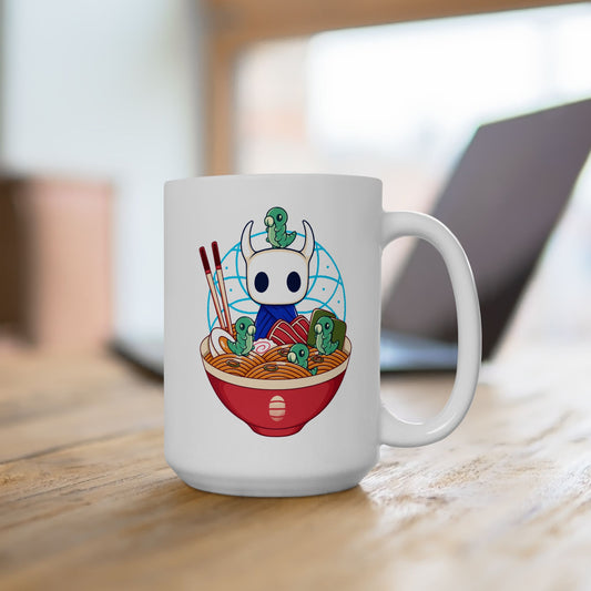 The Knight & Grubs Ramen - Hollow Knight Ceramic Mug, 11oz, 15oz