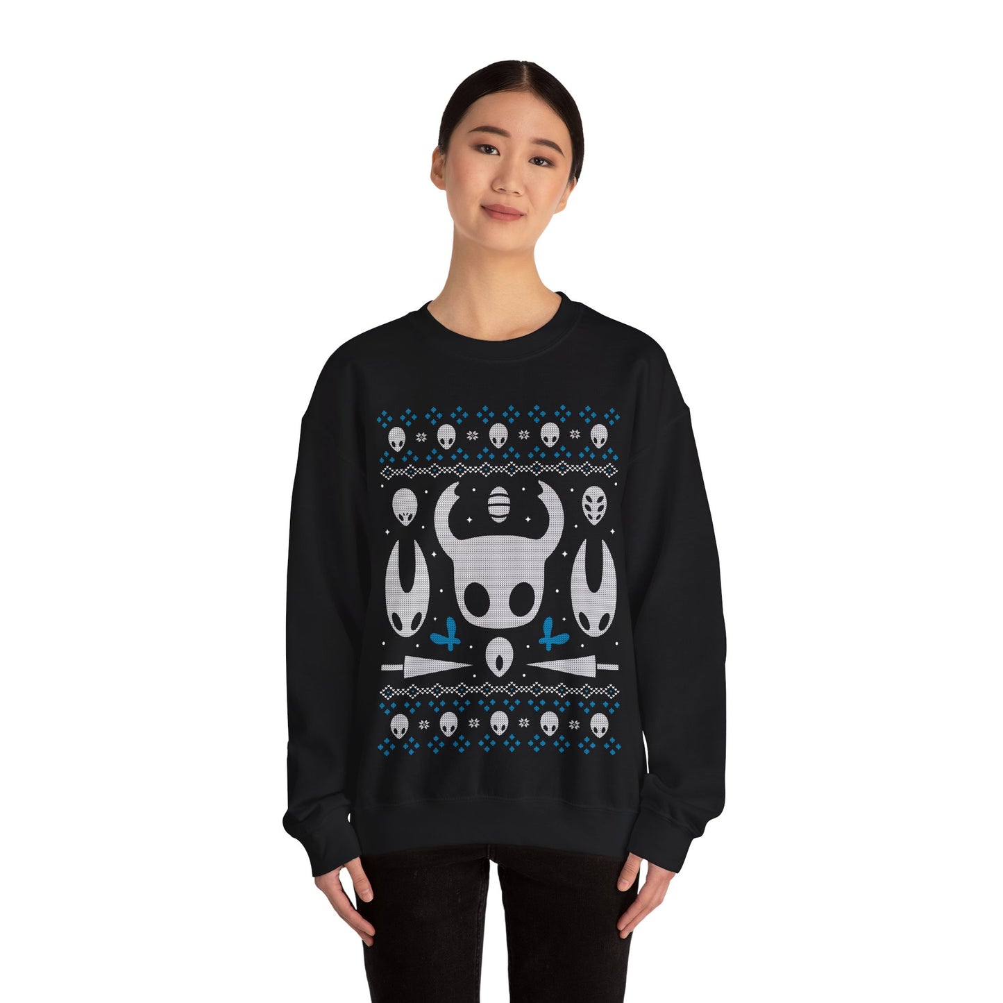 Gamer crewneck sweatshirt inspired by The Knight character from Hollow Knight metroidvania indie game in ugly christmas sweater art style.

hollow knight silksong xmas sweater, hollow knight silksong merch, hollow knight video games christmas merch, hollow knight silksong xmas merch, hollow knight silksong crewneck sweater, hollow knight silksong merch, hollow knight silksong merch, gaming crewneck sweatshirt, gamer sweatshirt, hollow knight gaming sweatshirt, hollow knight the knight merch
