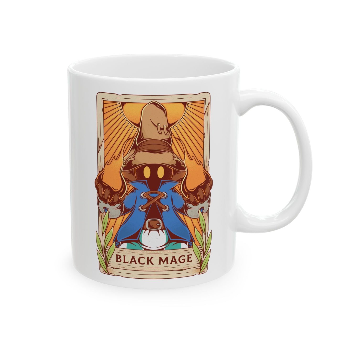 Black Mage Tarot Card Ceramic Coffee Mugs, 11oz, 15oz