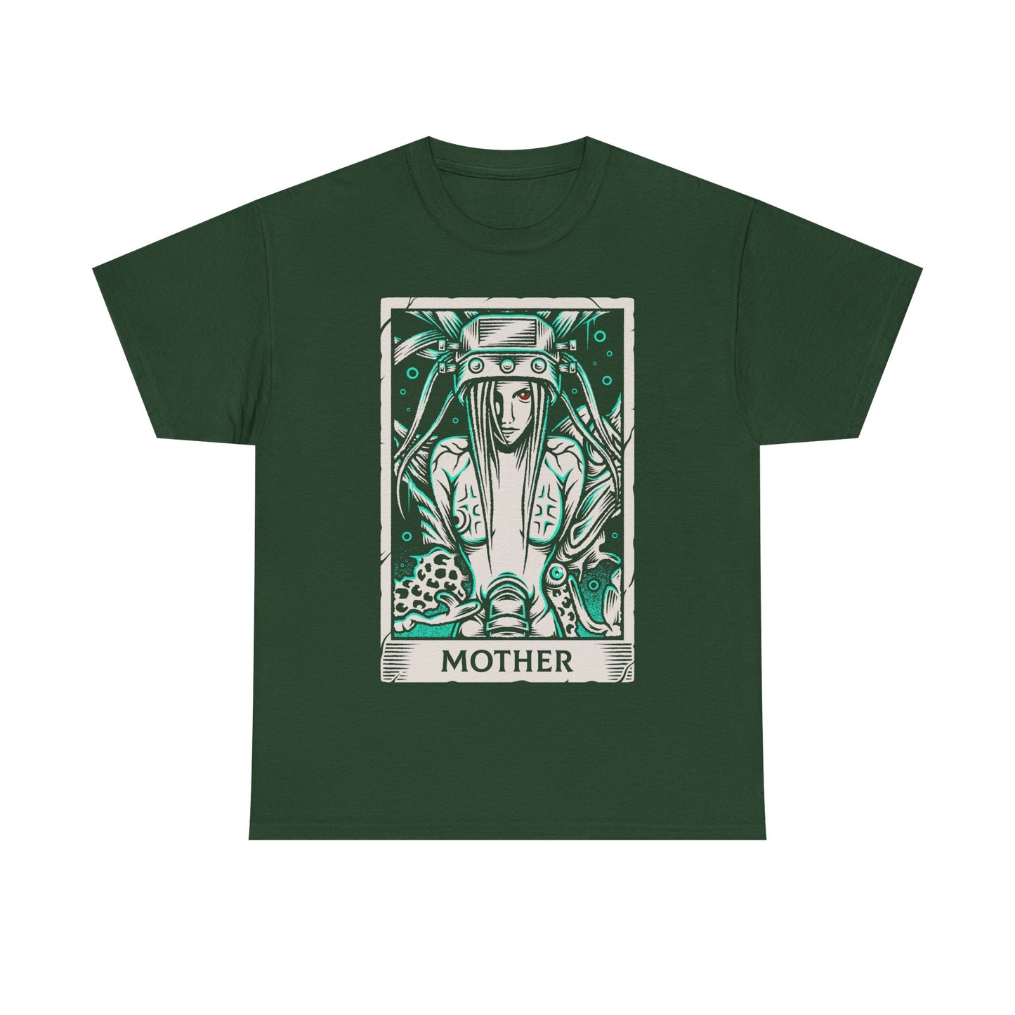 Jenova Final Fantasy VII tarot card shirt featuring the iconic FF7 villain in a dark fantasy gothic tarot illustration inspired by FFVII RPG video game. This t-shirt is perfect for true fans of Jenova, Sephiroth and Cloud Strife.