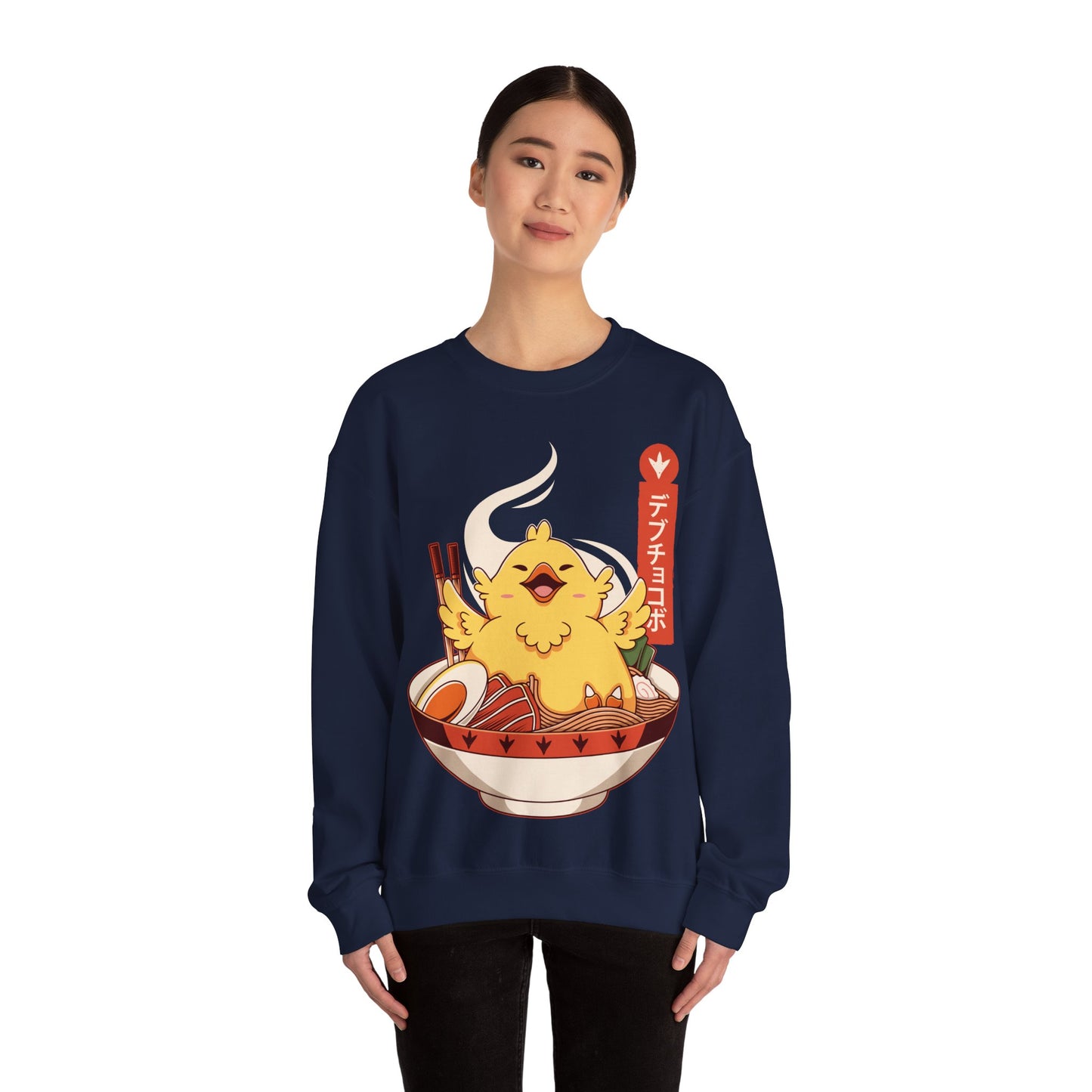 Fat Chocobo Ramen Final Fantasy VII - FFXIV Unisex Crewneck Sweatshirt