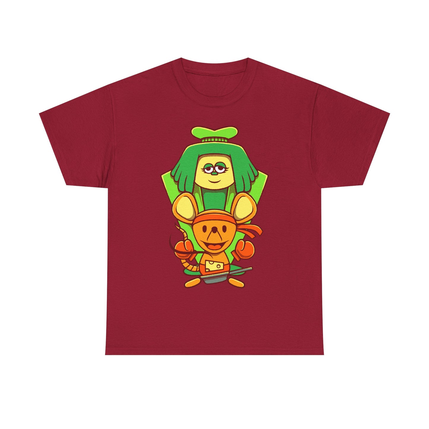 Green & Orange Seven Flowers t-shirt inspired by Deltarune Chapter 5 featuring two iconic flower characters connected to Undertale SOUL lore and the Flower Kingdom.