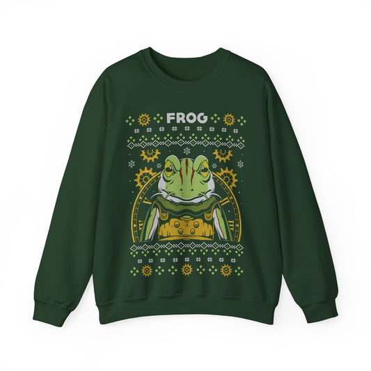 Gamer crewneck sweatshirt inspired by Glenn (Frog) from Chrono Trigger rpg - jrpg video game in ugly christmas sweater art style.

frog chrono trigger video game merch, chrono trigger video game xmas sweater, chrono trigger rpg video game merch, chrono trigger glenn frog knight xmas hoodie, chrono trigger frog christmas ugly sweater sweatshirt crewneck, chrono trigger rpg video game crewneck, chrono trigger retrogaming merch, chrono trigger retrogaming xmas crewneck, crono chrono trigger merch, robo chrono 