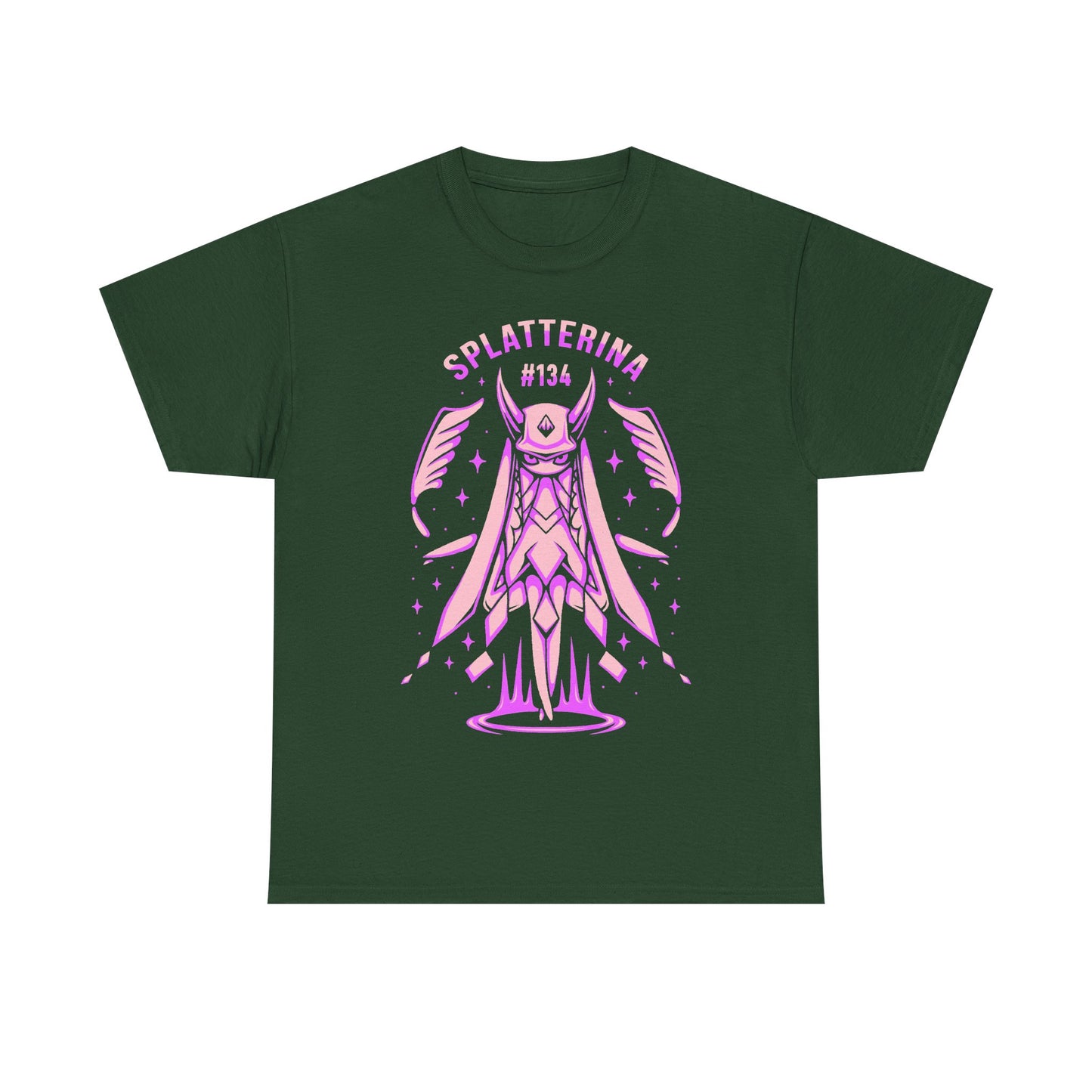 Palworld Splatterina Crimson Butcher t-shirt featuring the Dark Pal and her distinctive red, black and white yandere inspired character design.