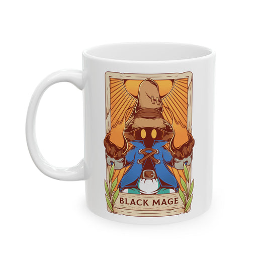 Black Mage Tarot Card Ceramic Coffee Mugs, 11oz, 15oz