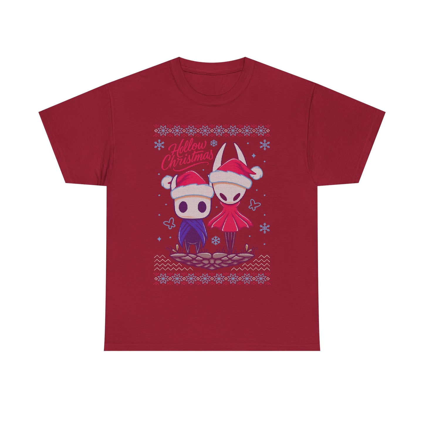 Gamer xmas t-shirt inspired by Hornet and The Knight from Hollow Knight and Hollow Knight Silksong metroidvania indie games in christmas style wearing a Santa hat.

hollow christmas, hollow knight christmas, hollow knight christmas t-shirt, hollow knight christmas tee, hollow knight christmas shirt, hollow knight christmas hornet and the knight shirt, hollow knight xmas t-shirt,  hollow knight crhistmas ugly t-shirt, xmas hollow knight merch, hollow knight silksong ugly christmas sweater shirt