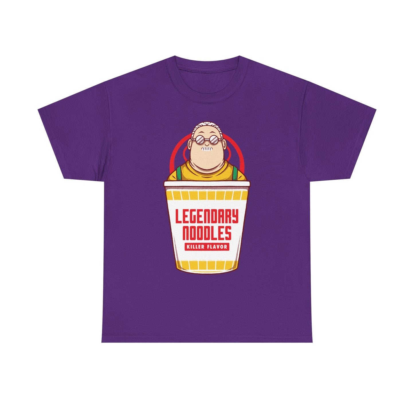 Taro Sakamoto Sakamoto Days instant noodles ramen t-shirt featuring the legendary hitman inside a Japanese noodle cup in funny foodie anime streetwear style.
