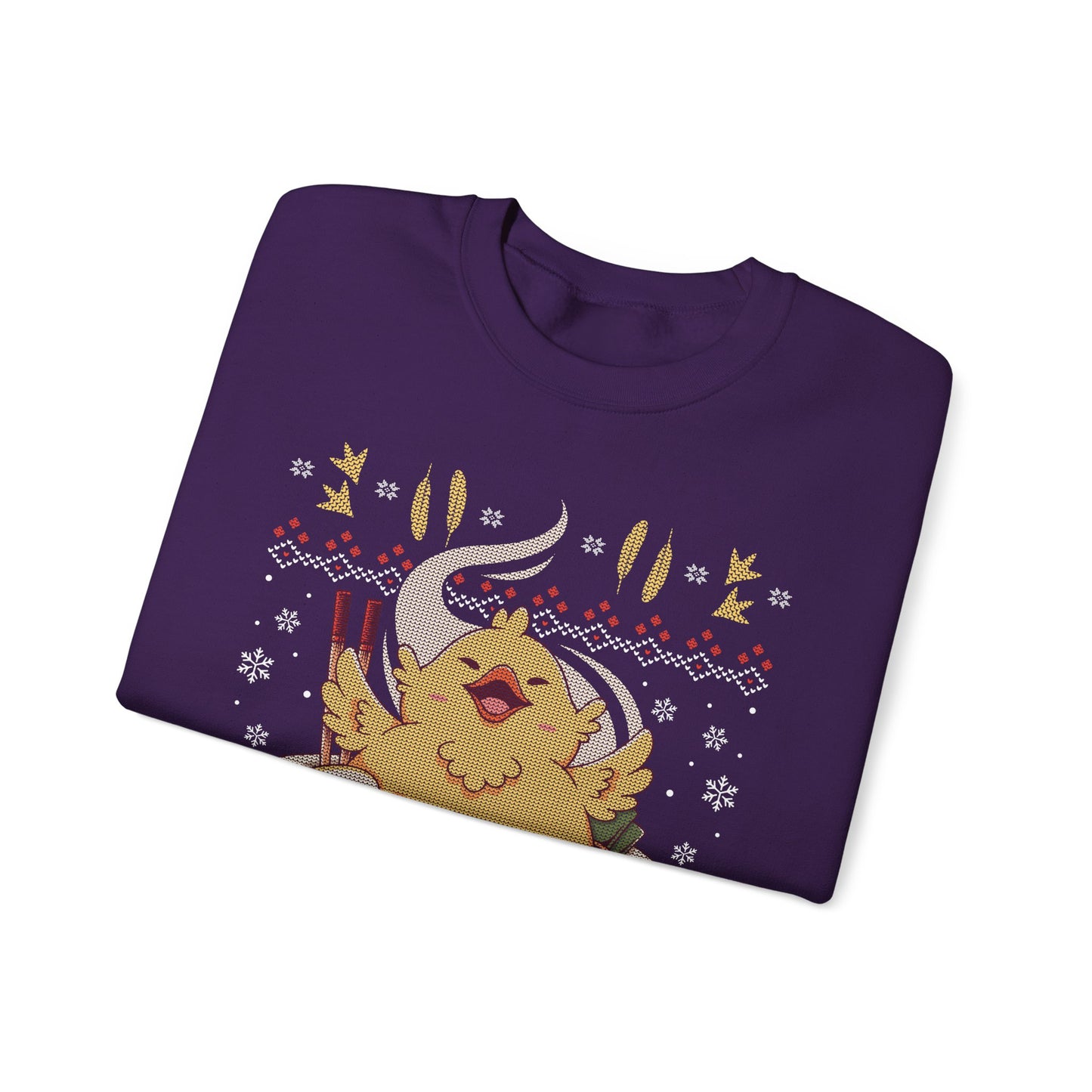 Gamer crewneck sweatshirt inspired by Fat Chocobo from Final Fantasy video games saga inside of a ramen bowl in ugly christmas sweater art style.

fat chocobo final fantasy merch, final fantasy fat chocobo crewneck, final fantasy vii rebirth fat chocobo merch, final fantasy vii rebirth video game merch, final fantasy xiv fat chocobo hoodie, ffxiv fat chocobo shirt, fat chocobo final fantasy vii remake hoodie, ffxiv fat chocobo ramen merch,  ffxiv fat chocobo chirstmas ugly sweater, ff14 chocobo