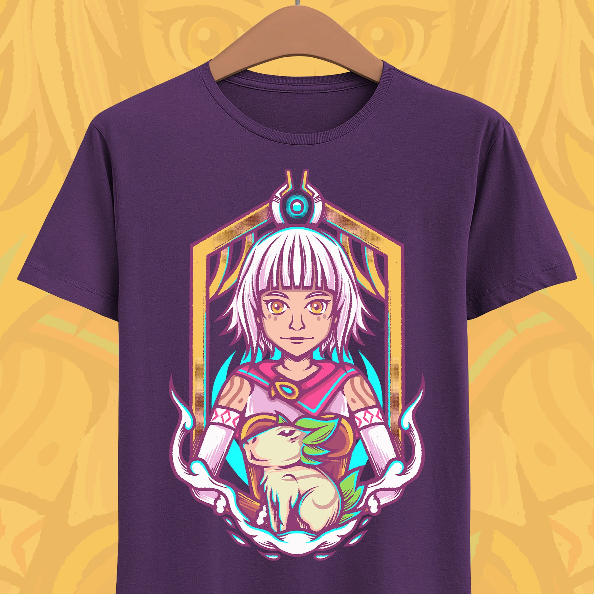 Juno and Cabbage Alabaster Dawn t-shirt inspired by the indie action RPG video game from the creators of CrossCode.