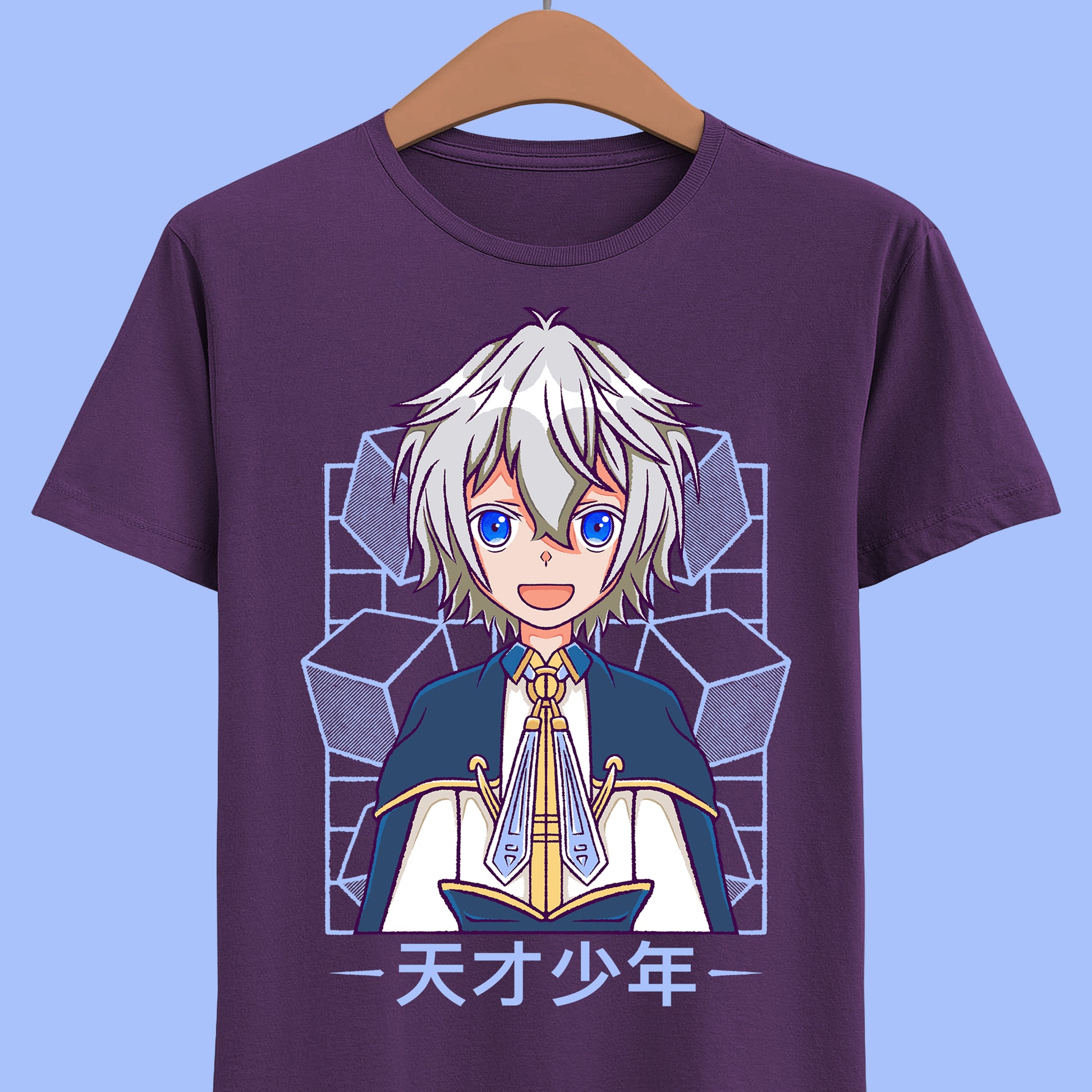 Van Nei Fertio anime t-shirt inspired by Easygoing Territory Defense by the Optimistic Lord featuring the Production Magic user and future lord of Seatoh Village.