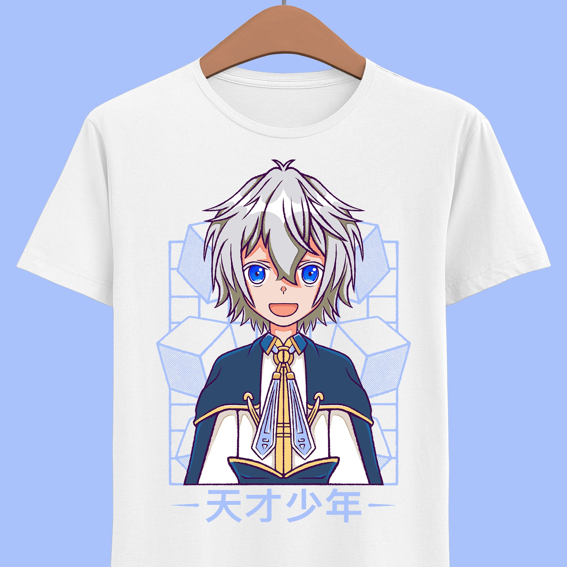 Van Nei Fertio anime t-shirt inspired by Easygoing Territory Defense by the Optimistic Lord featuring the Production Magic user and future lord of Seatoh Village.