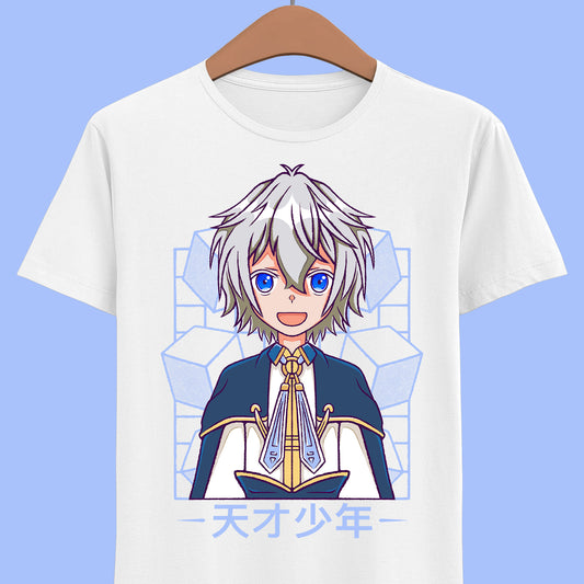 Van Nei Fertio anime t-shirt inspired by Easygoing Territory Defense by the Optimistic Lord featuring the Production Magic user and future lord of Seatoh Village.