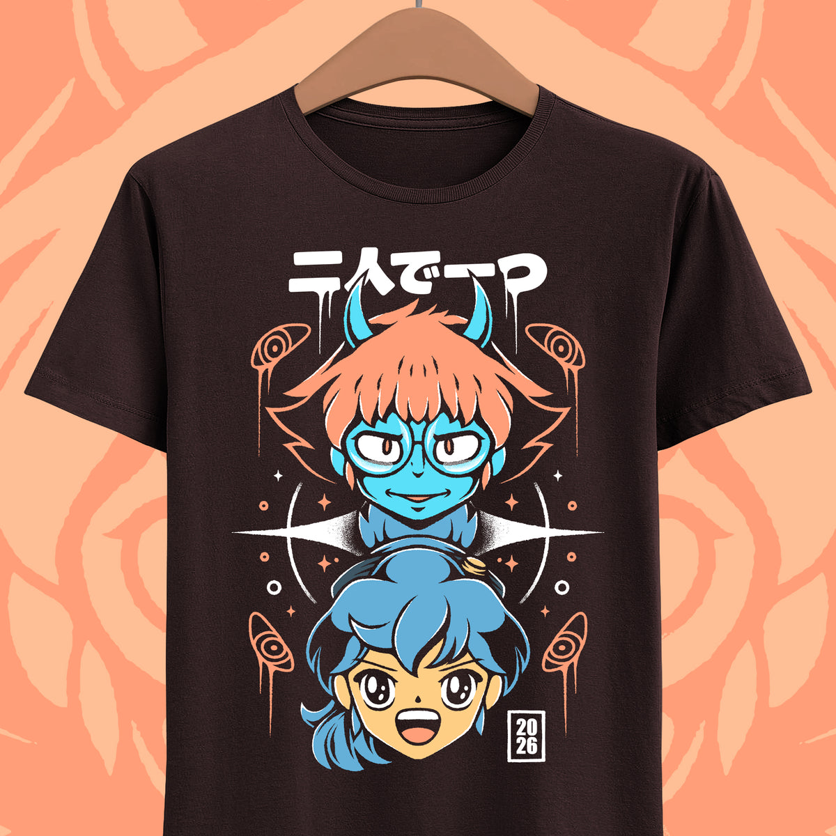 Orbitals Maki Omura teamwork t-shirt inspired by the inseparable explorer duo