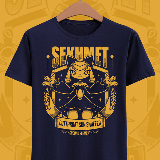 Palworld Sekhmet #140 Ground Pal t-shirt featuring the Desert Empress character from Palworld 1.0