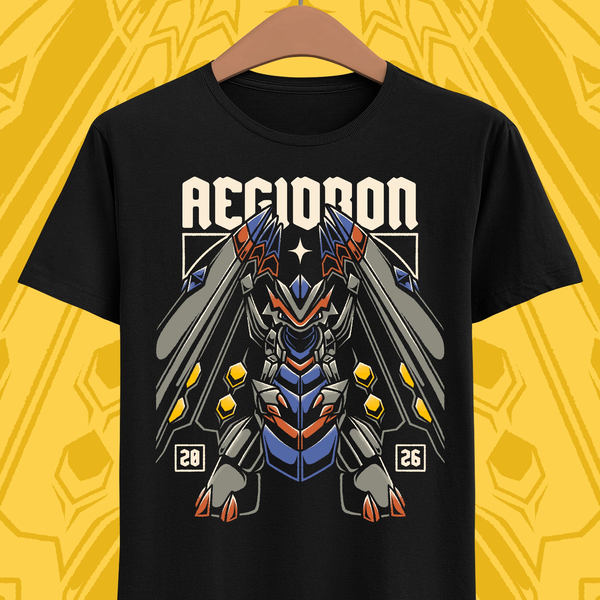 Palworld Aegidron #184 Dragon Ground Pal t-shirt featuring the Guardian of Luminous Trails introduced in Palworld 1.0.