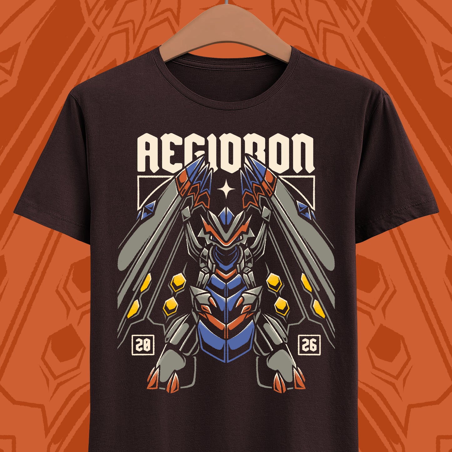 Palworld Aegidron #184 Dragon Ground Pal t-shirt featuring the Guardian of Luminous Trails introduced in Palworld 1.0.