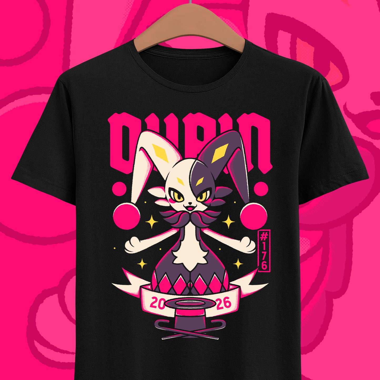 Palworld Dupin #176 Fire Pal t-shirt featuring the new trickster Pal introduced in the Palworld 1.0 update.