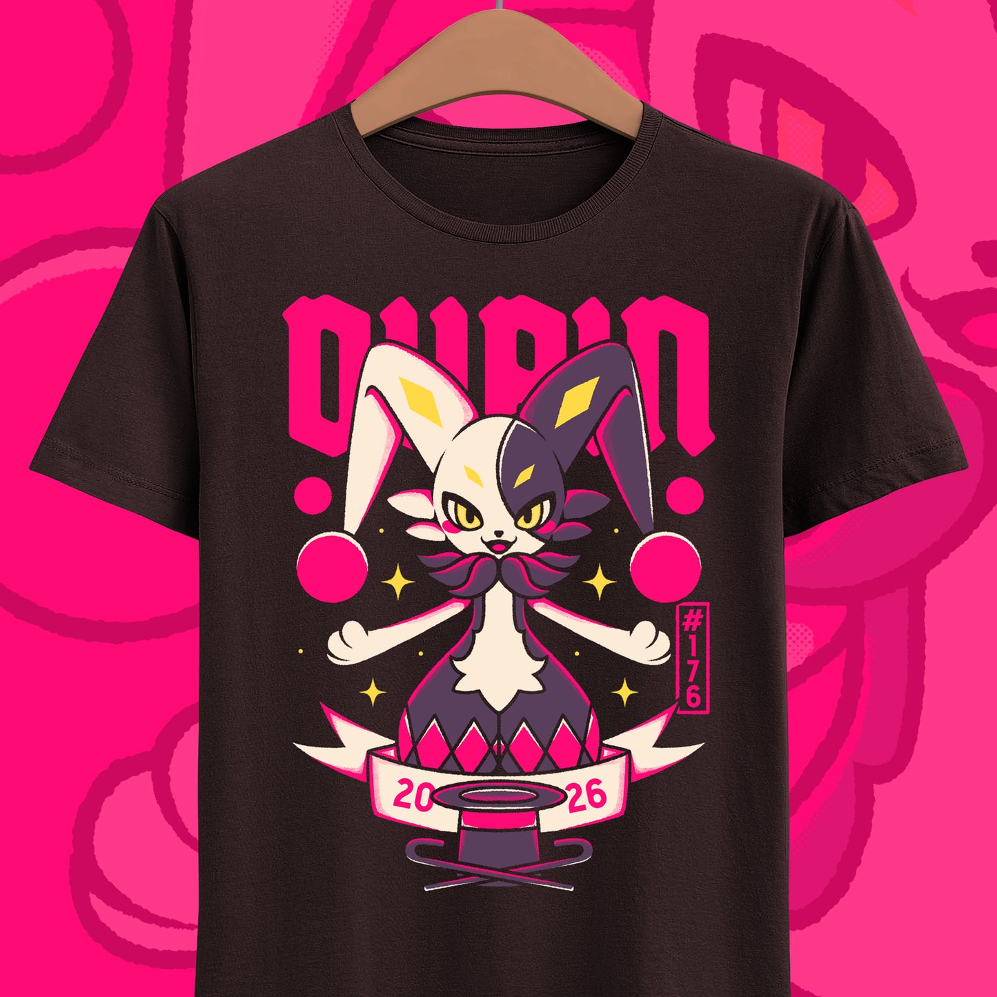 Palworld Dupin #176 Fire Pal t-shirt featuring the new trickster Pal introduced in the Palworld 1.0 update.