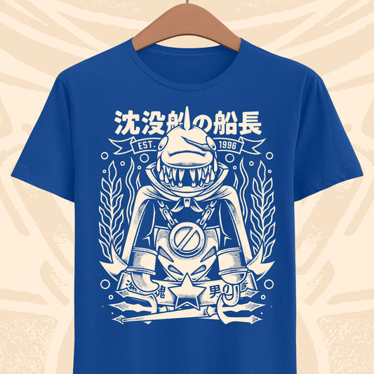 Jonathan Johnny Jones monochrome Mario RPG t-shirt featuring the SMRPG pirate captain