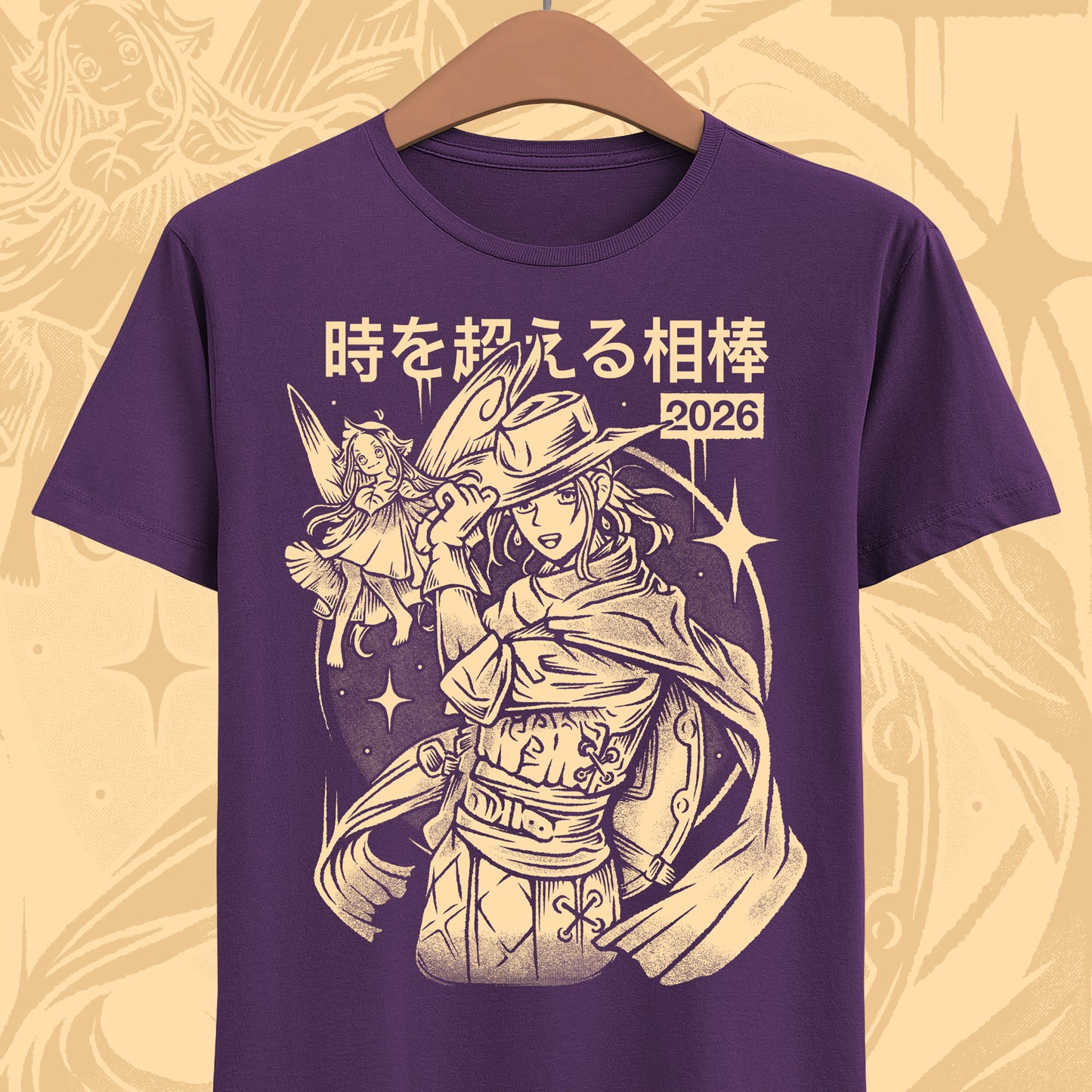 Elliot and Faie t-shirt inspired by The Adventures of Elliot: The Millennium Tales featuring the hero and fairy companion from the fantasy JRPG adventure.