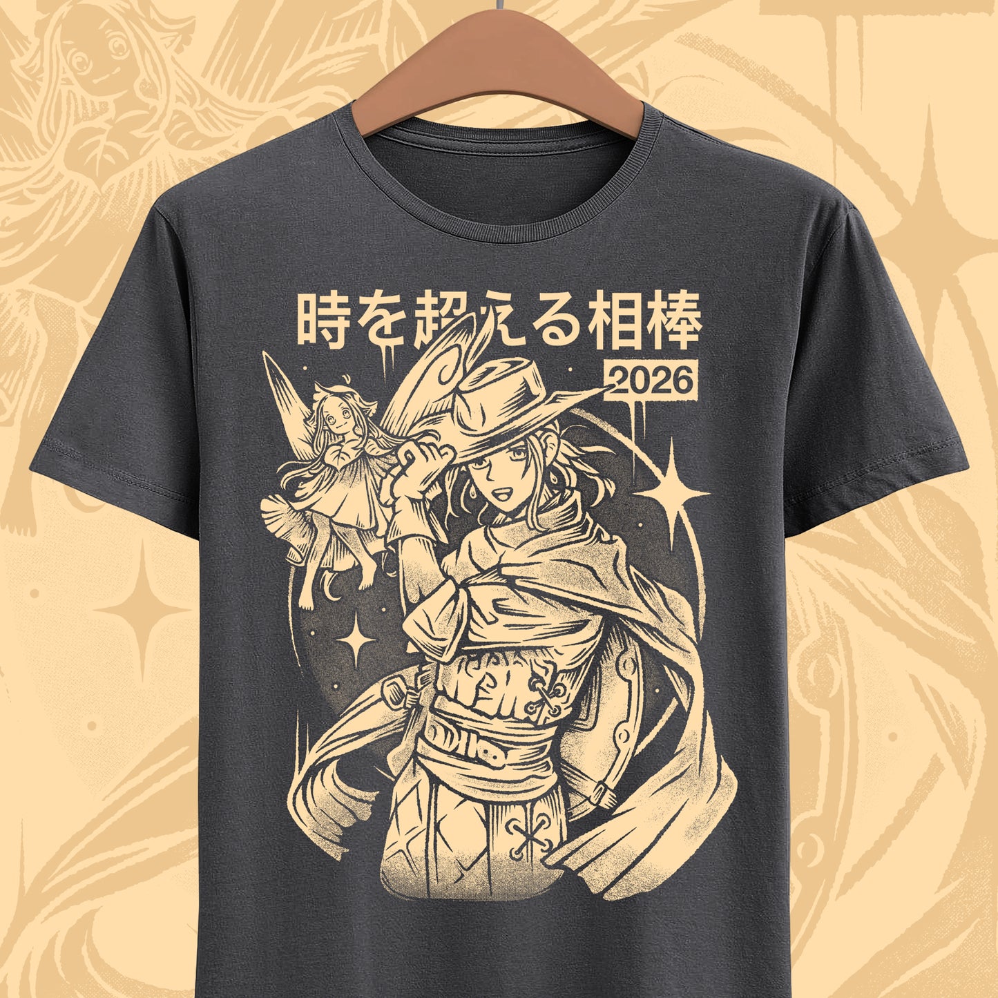 Elliot and Faie t-shirt inspired by The Adventures of Elliot: The Millennium Tales featuring the hero and fairy companion from the fantasy JRPG adventure.