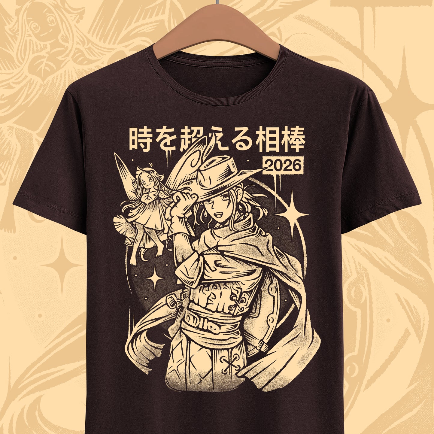 Elliot and Faie t-shirt inspired by The Adventures of Elliot: The Millennium Tales featuring the hero and fairy companion from the fantasy JRPG adventure.
