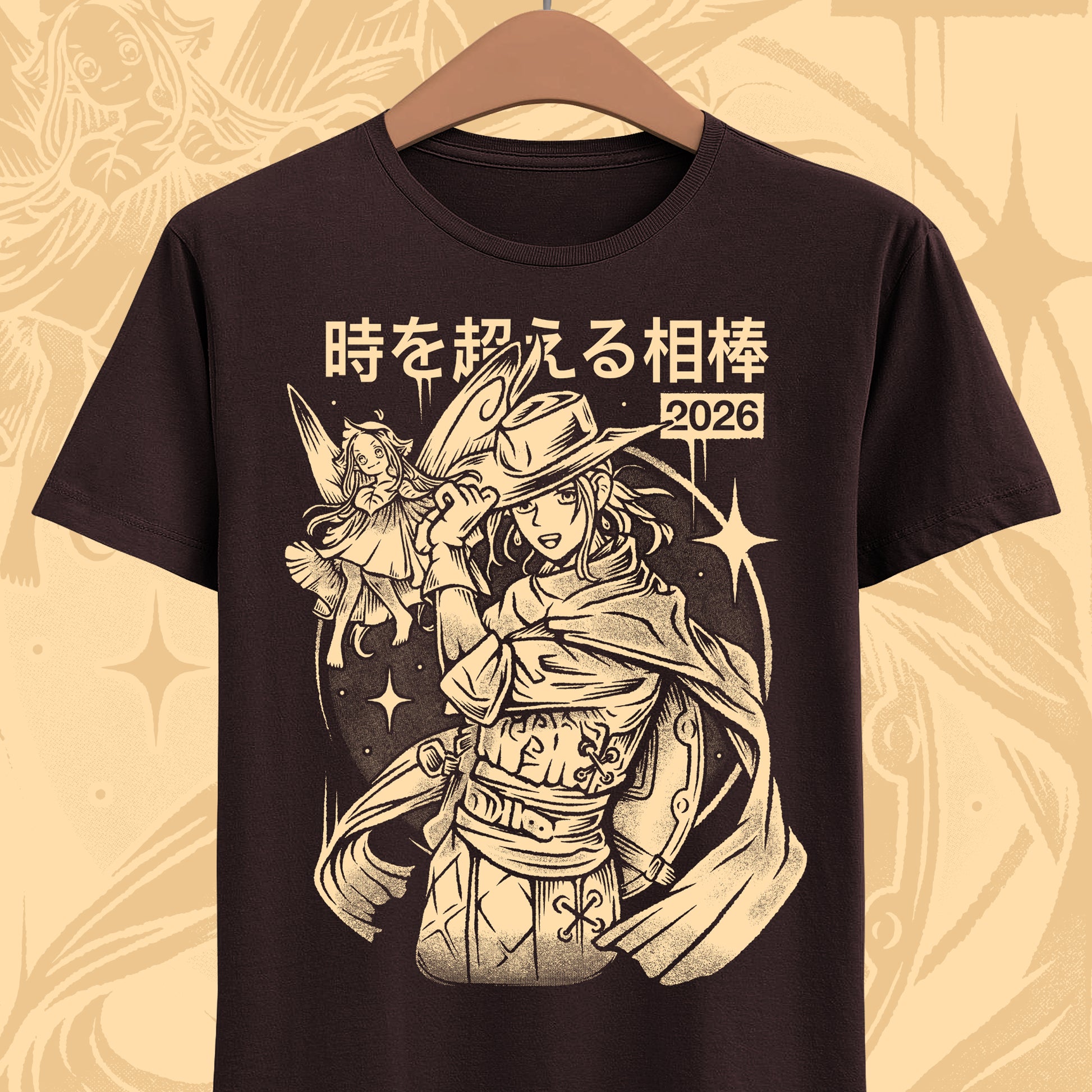 Elliot and Faie t-shirt inspired by The Adventures of Elliot: The Millennium Tales featuring the hero and fairy companion from the fantasy JRPG adventure.