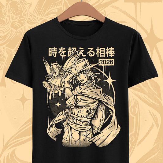 Elliot and Faie t-shirt inspired by The Adventures of Elliot: The Millennium Tales featuring the hero and fairy companion from the fantasy JRPG adventure.