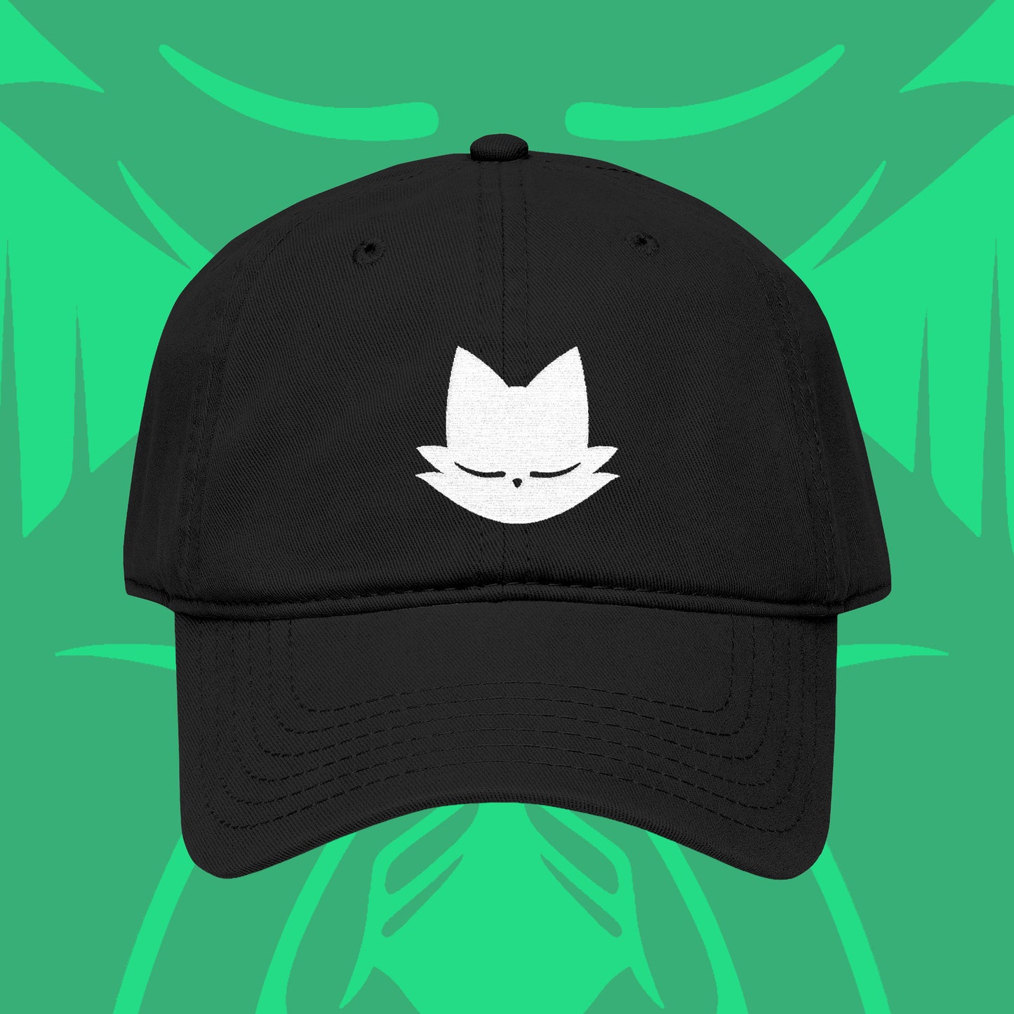 Yi embroidered washed baseball cap inspired by Nine Sols indie metroidvania video game with minimalist gaming design.