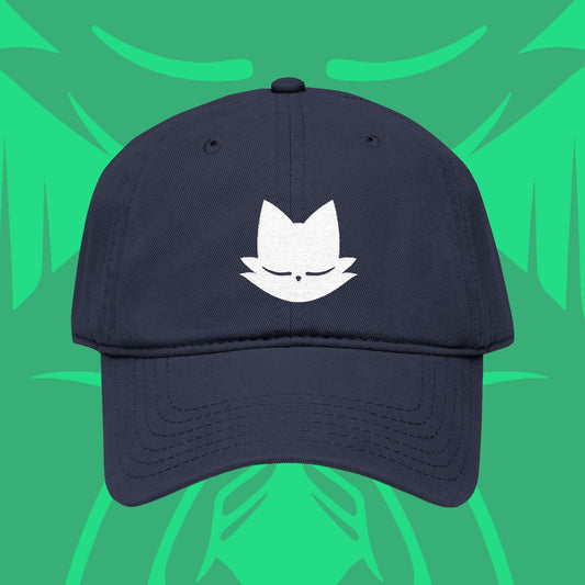 Yi embroidered washed baseball cap inspired by Nine Sols indie metroidvania video game with minimalist gaming design.